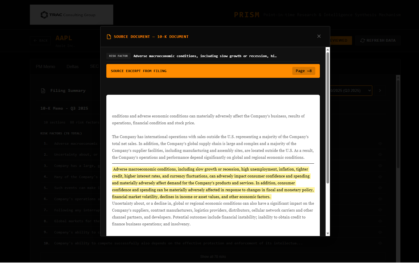 PRISM Source Evidence